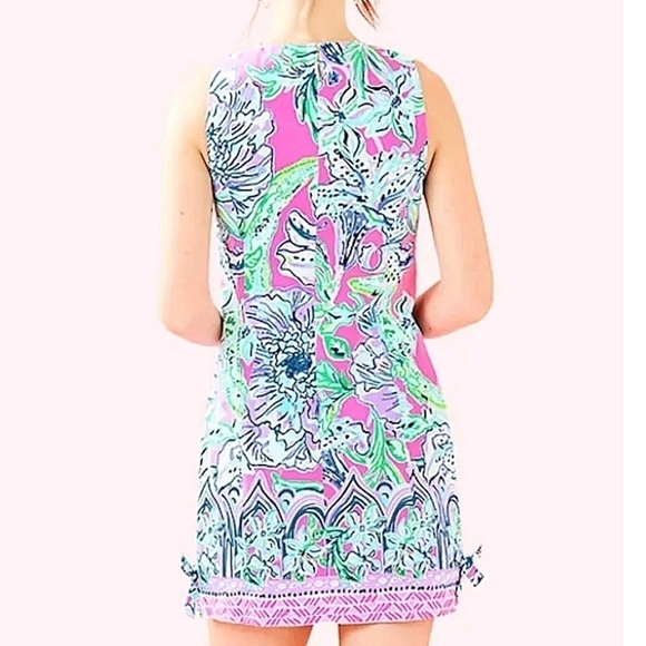 Lilly Pulitzer Mila Shift Dress Pink Tropics In The Groove Engineered-Si… - Picture 17 of 17